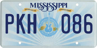 MS license plate PKH086