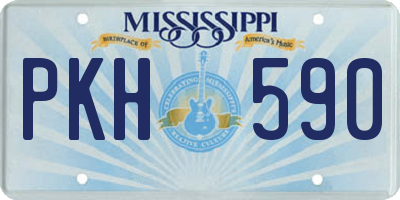 MS license plate PKH590