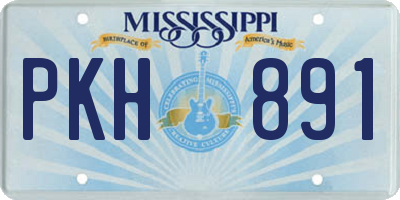 MS license plate PKH891