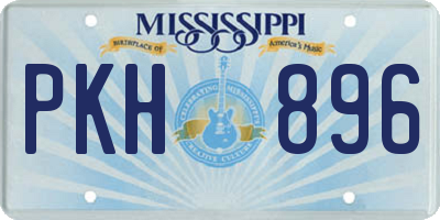 MS license plate PKH896