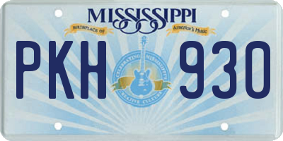 MS license plate PKH930