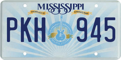 MS license plate PKH945