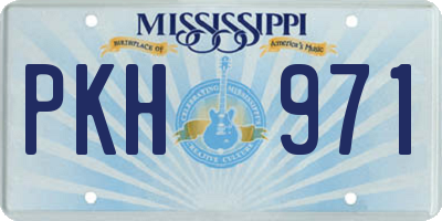 MS license plate PKH971