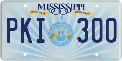 MS license plate PKI300