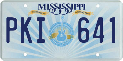 MS license plate PKI641