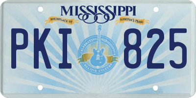 MS license plate PKI825