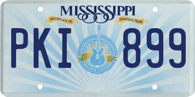 MS license plate PKI899