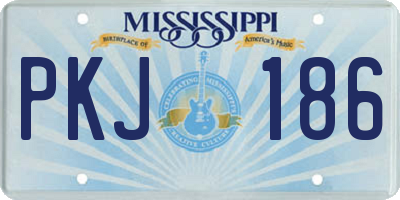 MS license plate PKJ186