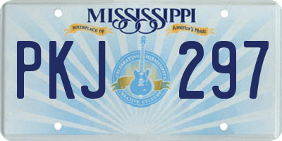 MS license plate PKJ297