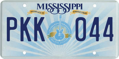 MS license plate PKK044