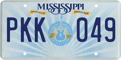 MS license plate PKK049