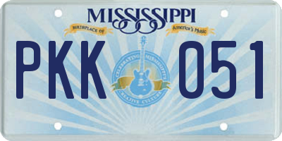 MS license plate PKK051