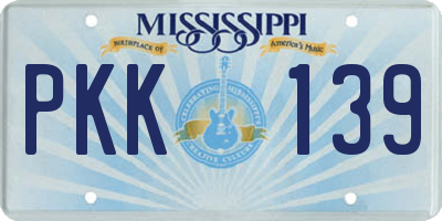 MS license plate PKK139
