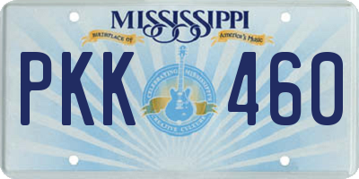 MS license plate PKK460