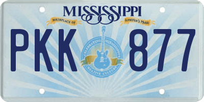 MS license plate PKK877
