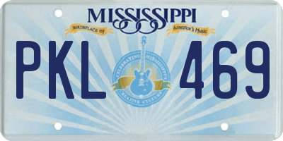 MS license plate PKL469