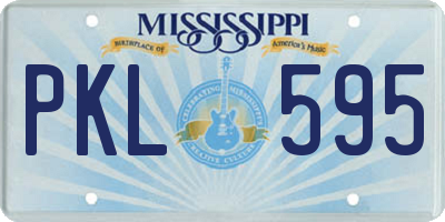 MS license plate PKL595