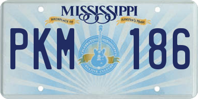 MS license plate PKM186