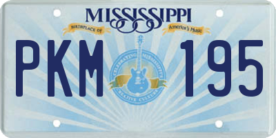 MS license plate PKM195