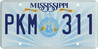 MS license plate PKM311