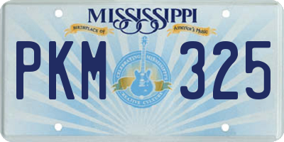 MS license plate PKM325
