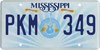 MS license plate PKM349