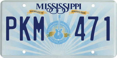 MS license plate PKM471
