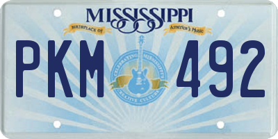 MS license plate PKM492