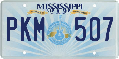 MS license plate PKM507