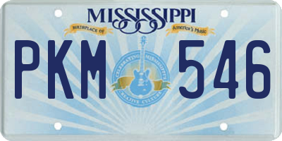 MS license plate PKM546