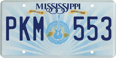 MS license plate PKM553