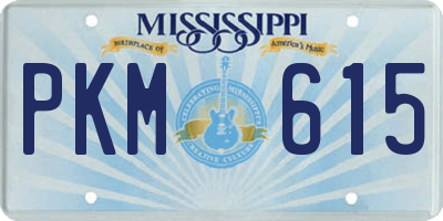MS license plate PKM615