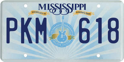 MS license plate PKM618
