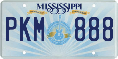 MS license plate PKM888