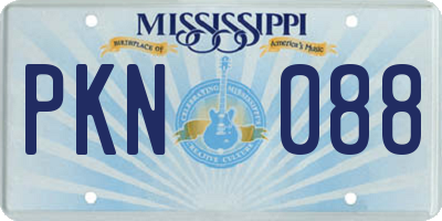 MS license plate PKN088
