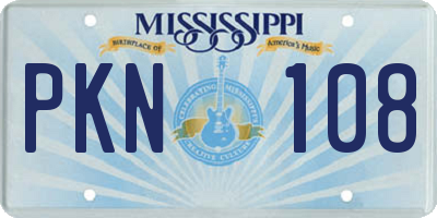 MS license plate PKN108