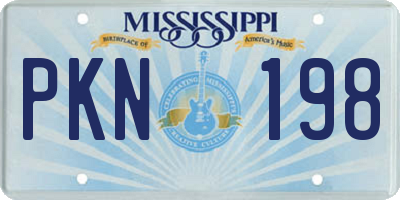MS license plate PKN198