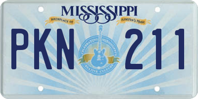 MS license plate PKN211
