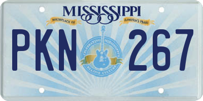 MS license plate PKN267
