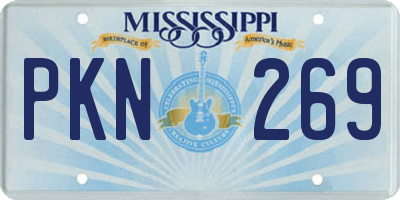 MS license plate PKN269
