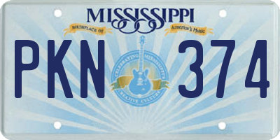 MS license plate PKN374