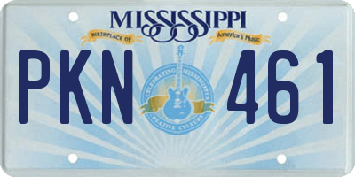 MS license plate PKN461