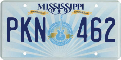 MS license plate PKN462