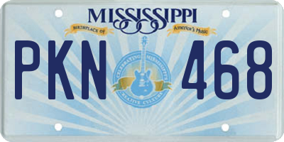 MS license plate PKN468
