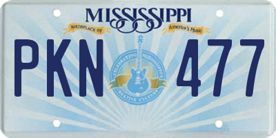 MS license plate PKN477