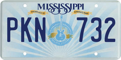 MS license plate PKN732