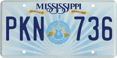 MS license plate PKN736