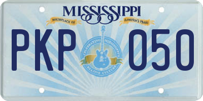 MS license plate PKP050