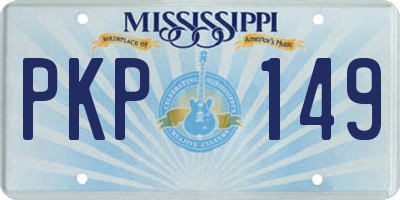 MS license plate PKP149