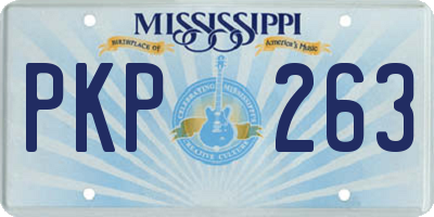 MS license plate PKP263